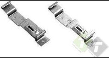 Kentekenplaathouder rvs set, 3 montagegaten, snel wisselen dmv veersysteem