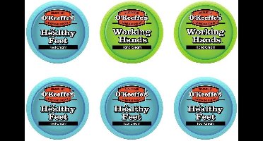 O'Keeffe's 2x Working Hands & 4x Healthy Feet: Hand & Foot Cream Jar Set - 6 pak
