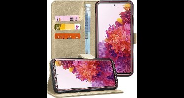 Hoesje geschikt voor Samsung S20 FE FE - Book Case Kunstleer Wallet Cover Goud