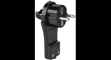 VB Extend - Platte haakse randaarde stekker - Zwart