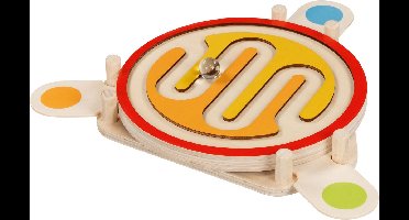 Behendigheidsspel: PARCOURS 27,5x25x3,2cm, hout, 2-zijdig bespeelbaar, 4+