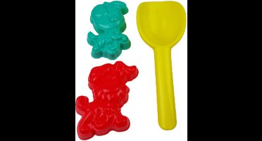 Strandspeelgoed set Woezel en Pip - Geel / Multicolor - Kunststof - 3 Stuks - Vanaf 18 maanden - Strand - Speelgoed - Schep - Zandkasteel - Zomer - Zomerspeelgoed