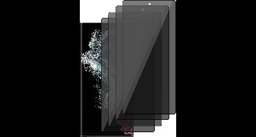 Privacy Screenprotector geschikt voor Samsung Galaxy S22 Ultra - Volledig Dekkende Gehard Glas Tempered Glass Screen Protector - 4 Stuks