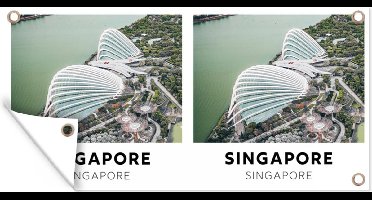 Tuinposter Singapore - Architectuur - Azië - 60x30 cm - Tuindoek