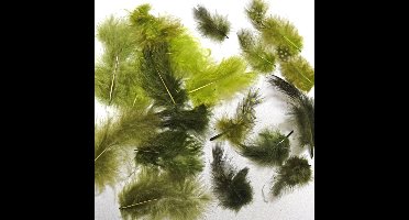 Vaessen Creative Marabou - feathers & guinea fowl - 5-13cm - Forest
