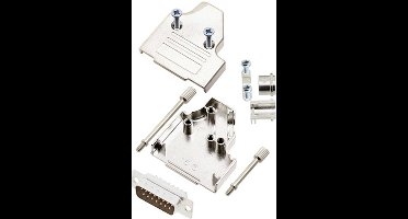 TRU COMPONENTS TCMHDM3515DBPK 7708680 D-sub male connectorset 35 ° Aantal polen: 15 Soldeerkelk 1 stuk(s)