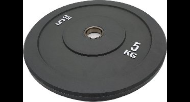 Padisport bumper plates - bumper plate 5 kg - 50 mm - gewichten schijven - grijs
