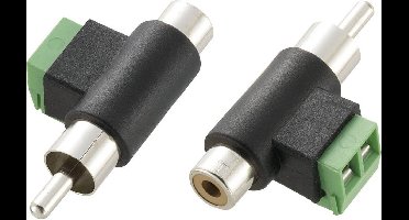 TRU COMPONENTS Cinch-adapter Cinch-stekker - Cinch-koppeling, Schroeven Inhoud: 1 stuk(s)