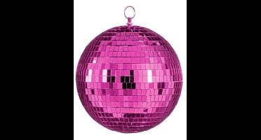 Mica Decorations Spiegelbal/Discobal fuchsia D20cm