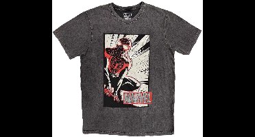 Marvel SpiderMan - Crouch Cartoon Heren Tshirt - 2XL - Grijs