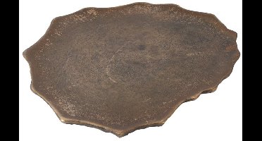 Dienblad Nanko | Medium | Brons goud | Metaal | L32 x B28 x H2 cm