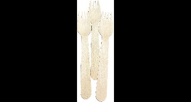 Houten Vork – 160 mm – 100 Stuks – Duurzaam & Stevig Bestek