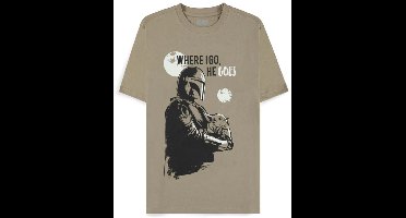 Star Wars The Mandalorian - Wherever I Go Heren T-shirt - zand - L