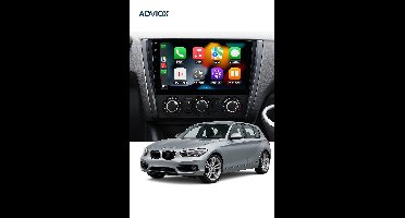 ADIVOX 9 inch geschikt voor BMW 1 Serie 2004-2012 Android 14 2GB/32GB Quad Core CarPlay/Auto/Wifi/GPS/RDS/DSP/DAB+