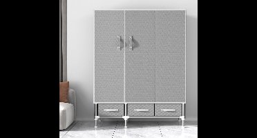 Dressing Kasten - Kledingkast - Kledingkasten Slaapkamer - Organizer - Grijs