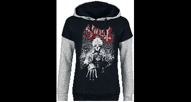 Ghost Priest Dames Trui met capuchon - zwart/gemêleerd grijs - M