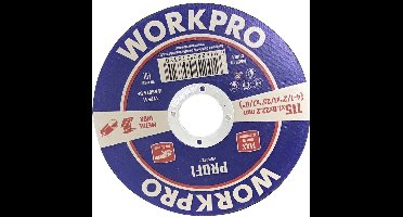 WorkPro WP406373 Doorslijpschijf 115 mm 10 stuk(s) Inox, Metaal