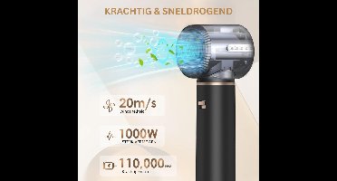 Fohnborstel - Krulborstel - Krultang 5 in 1 - Zwart