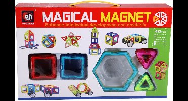 Magnetische tegels diverse vormen - 40-delig, 5,5 cm