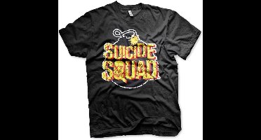 DC Comics Suicide Squad Heren Tshirt -L- Bomb Logo Zwart