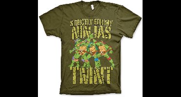 Teenage Mutant Ninja Turtles TMNT Strictly For My Ninjas T-Shirt Olive-M