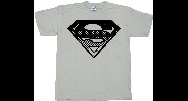 Superman Halftone Shield T-Shirt Khaki-M