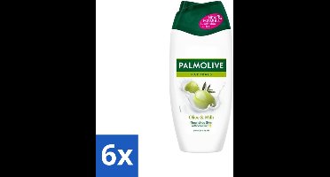 6 x Palmolive Naturals - Olijf & Melk - Douchecrème - Natuurlijk & Verzachtend - 250 ml - Douchecrème - Olijf & Melk - Natuurlijke Ingrediënten - Vegan - Hydraterende