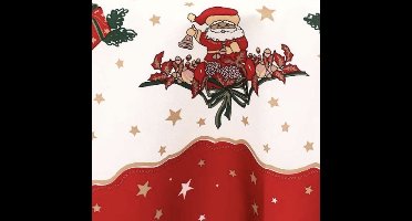 Kersttafelkleed met kerstman- of klokmotief - Vlekbestendig - Rond of rechthoekig