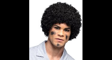 Boland Pieten Verkleedpruik - zwart - pietenpruik - krullend haar