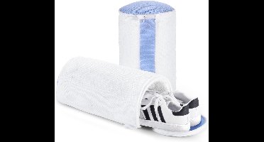 TOVBMUP Wasmachine schoenenzakken - 2 stuks - Reinigt schoenen rondom - Met verborgen rits wasnet - Geschikt voor wasmachines en drogers