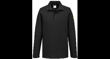 Portwest Anti-statische ESD Polo Lange Mouw AS23 - Zwart - 4XL