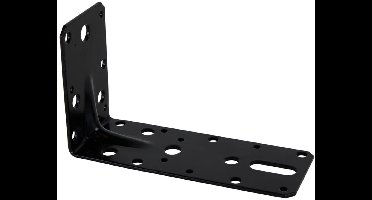 Hoekanker Ril - 150 x 90 x 60 x 2.5 mm - Zwart