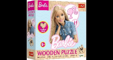 50 Wooden Contour Puzzle, Favorite fashionable Barbie, Mattel, Barbie FSC Mix 70%