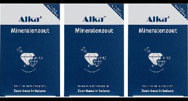 Alka Mineralenzout - basisch badzout met pH 8,5 - 3 x Reisverpakking 5*50g - met 84 mineralen en edelstenen - voor ligbaden, voet- & handbaden en spoelingen