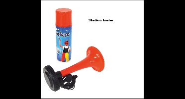Stadiontoeter + vulling 40ml - gastoeter luchthoorn - Toeter gas stadion voetbal sport muziek