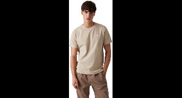 Guess Patch T-shirt Met Korte Mouwen Beige M Man