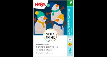 Haba knutselpakket eerste prikkunsten met prikvilt en prikpen sneeuwmannen - 3+
