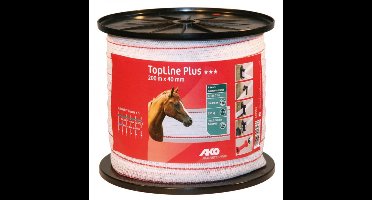 Ako Topline Lint Wit/rood 40mm 200mtr