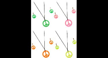 WIDMANN - Hippie accessoires set voor volwassenen - Roze