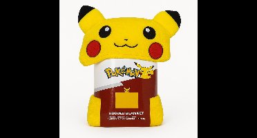 Pokémon Pikachu Badjas met Capuchon - Badjas Kind - Badjas Kinderen - Badjas Meisje - Badjas Jongen - 150 x 120 cm