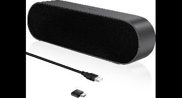 Soundbar pc - Mini soundbar - Pc soundbar - Computer soundbar - Soundbar computer - 20 x 7 x 7 cm - Zwart