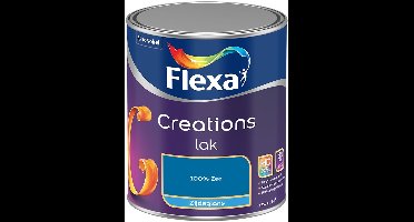 Flexa - Creations Lak Zijdeglans - 100% Zee - Mengverf - 0.75 L