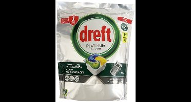 Dreft Vaatwastabletten - All-in-One Platinum - Lemon - 59 tabs