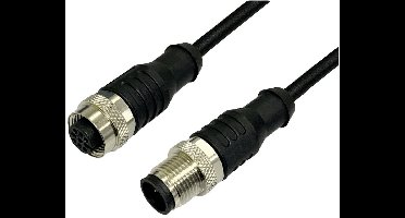 BKL Electronic 2702038 Sensor/actuator verlengkabel M12 Aantal polen (sensoren): 4 Stekker (recht) op koppeling (recht)