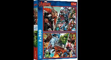 Trefl puzzelset - Marvel Avengers legpuzzel - 2x200 stukjes - kinderpuzzel.