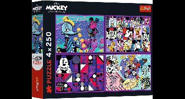 Trefl puzzelset - Mickey Mouse avonturen - 4x250 stukjes - Disney.