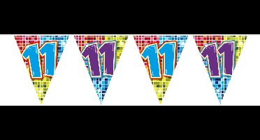 11 Jaar Mini Vlaggenlijn Birthday Blocks - 3 meter