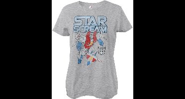 Transformers Starscream Washed Girly Tee Damen T-Shirt Heathergrey-XL