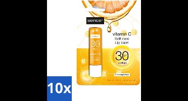 10 x Sence - Soft Care Vitamin C - Lippenbalsem - Hydraterend - 4,3 g - Vitamine C Lippenbalsem - Hydraterende Lippenbalsem - Verzorgde Lippen - Droge Lippen Herstel - Lippenbescherming