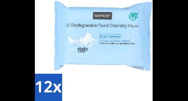12 x Sence - Normale Huid - Gezichtsreinigingsdoekjes - Mild Reinigend - 20 Doekjes - Gezichtsreinigingsdoekjes - Normale Huid - Reinigingsdoekje - Huid Reinigen - Make-up Verwijderen